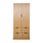 Armoire de cuisine de 183 cm (72 po) avec portes et tiroirs, armoire cannelée avec étagères réglables pour la cuisine, la salle à manger ou l'entrée, chêne-977780815