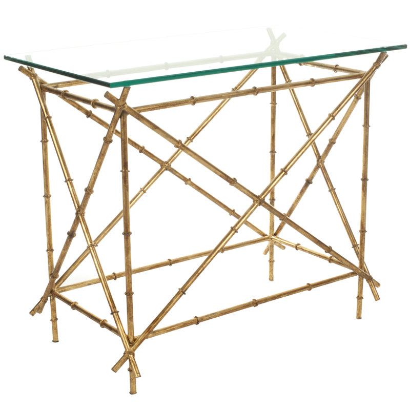 Frayia 27'' Glass Top Console Table