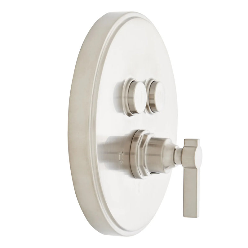 Signature Hardware Greyfield Pressure Balance Shower Trim, Brushed Nickel