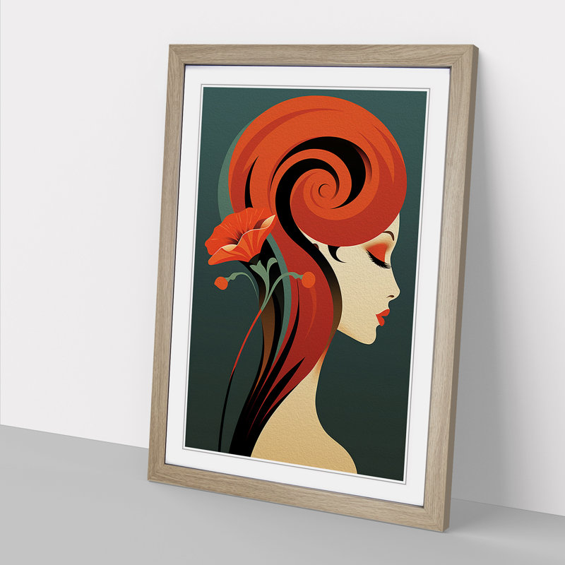 Minimalist Art Nouveau - Framed Print