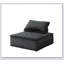 Canapé modulaire en U en velours noir à 160 places Anna