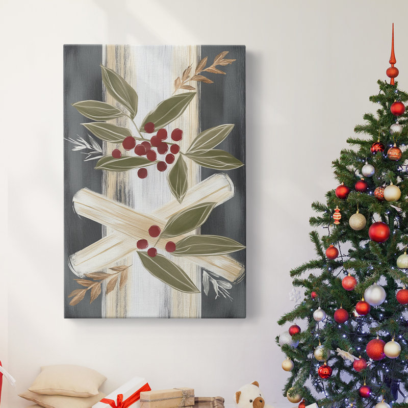 Art des Fêtes de Noël - Toile tendue avec châssis XV, H 48 po x l 32 po