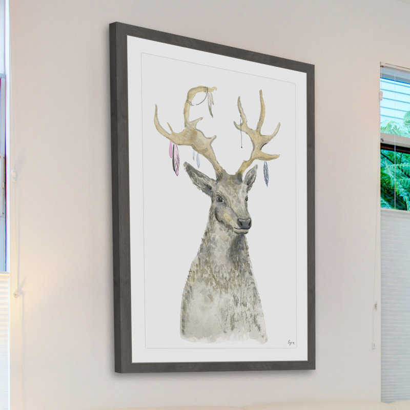 Adorned Reindeer by Eyre Tarney - Single Picture Frame Painting, 46cm H x 30cm W x 4cm D