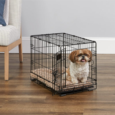 Newly Enhanced Single Door Icrate Dog Crate, Includes Leak-Proof Pan, Floor Protecting Feet, Divider Panel & New Patented Features