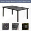 Mobilier de patio extérieur 7 pièces, métal et table, coussins bleu marine, solide pour la cour
