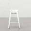 De 2 tabourets de comptoir en métal, 24 pouces, blanc vieilli, dossier confortable pour la cuisine, tabouret de 24 po (2) - Sièges confortables avec dossiers et repose-pieds incurvés, entretoise de construction stable