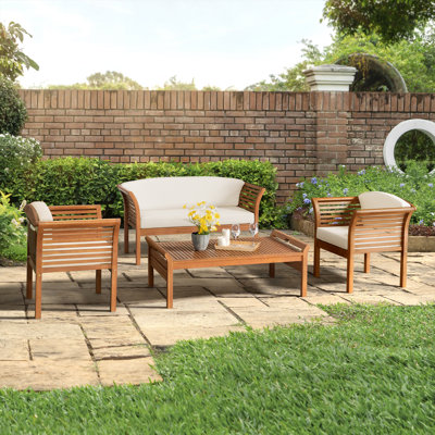 Stamford 57" Wide Solid Wood Outdoor Conversation Sets