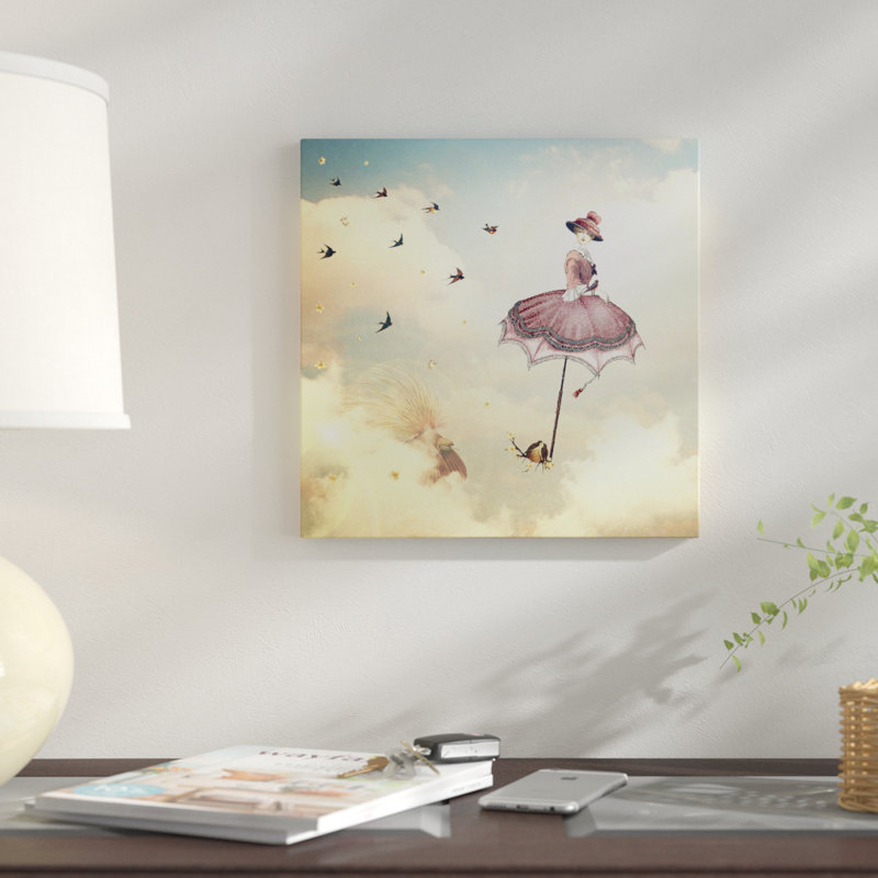 «Rain Lady», impression sur toile, H 26 po x l 26 po x P 1,5 po, Toile tendue, Pas de tapis