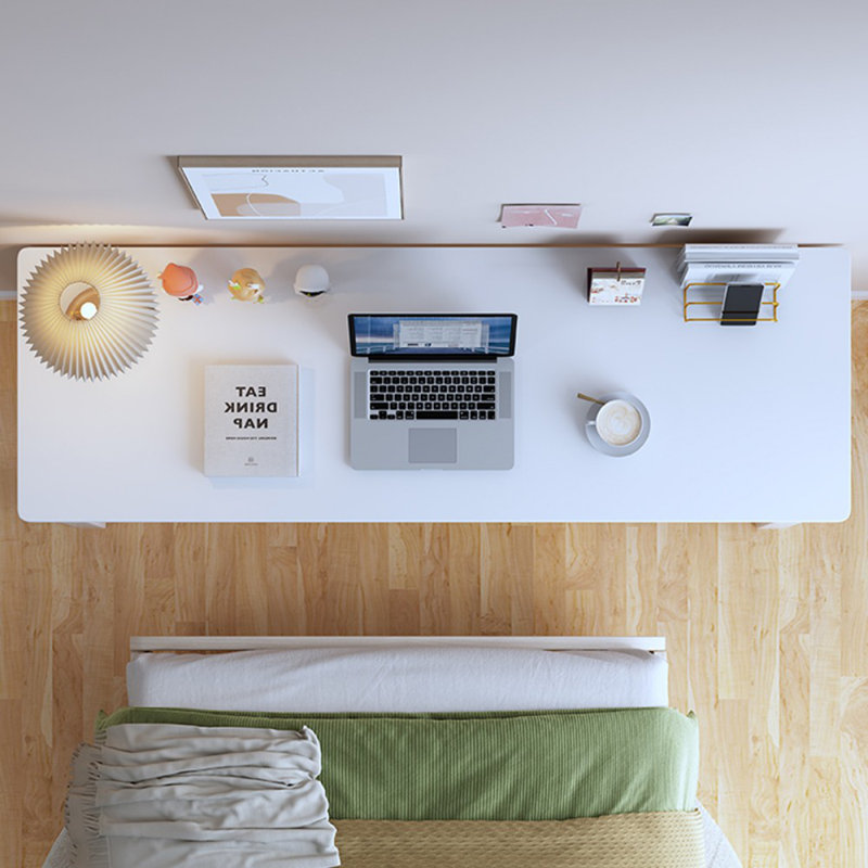Bureaux rectangulaires en bois massif, H 29,53 po x l 55,12 po x P 15,75 po, Blanc