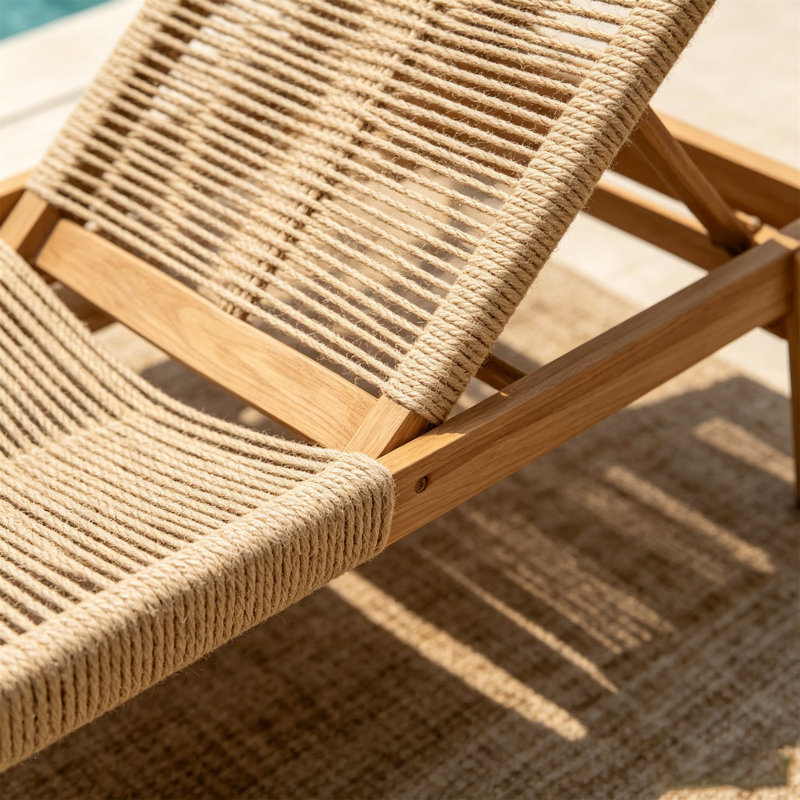 Chaise longue d'extérieur en corde Catania (ensemble de 2)