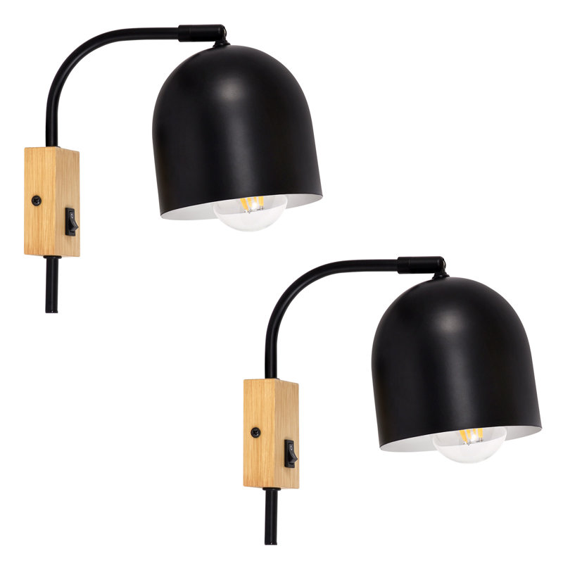 Arloine Iron Armed Sconce, Matte Black