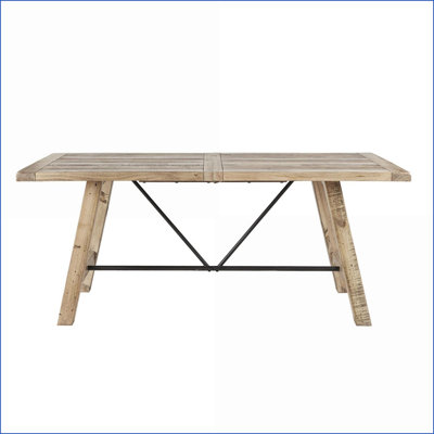 Dining Tables | Mesa de Comedor, 6-Seat Weathered Solid Pine Rustic Farmhouse Table for Dining Room | Rectangle