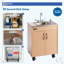 Oz 's River Portable Sinks Lil' Premier SI, station de lavage des mains à l'eau chaude en acier inoxydable pour les garderies et les salles de classe, lavabo portable autoportant certifié NSF-1589197227
