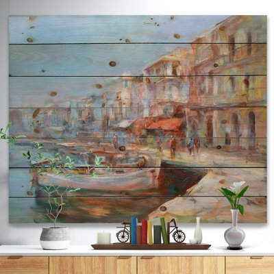 « five old fishing bateaus », impression