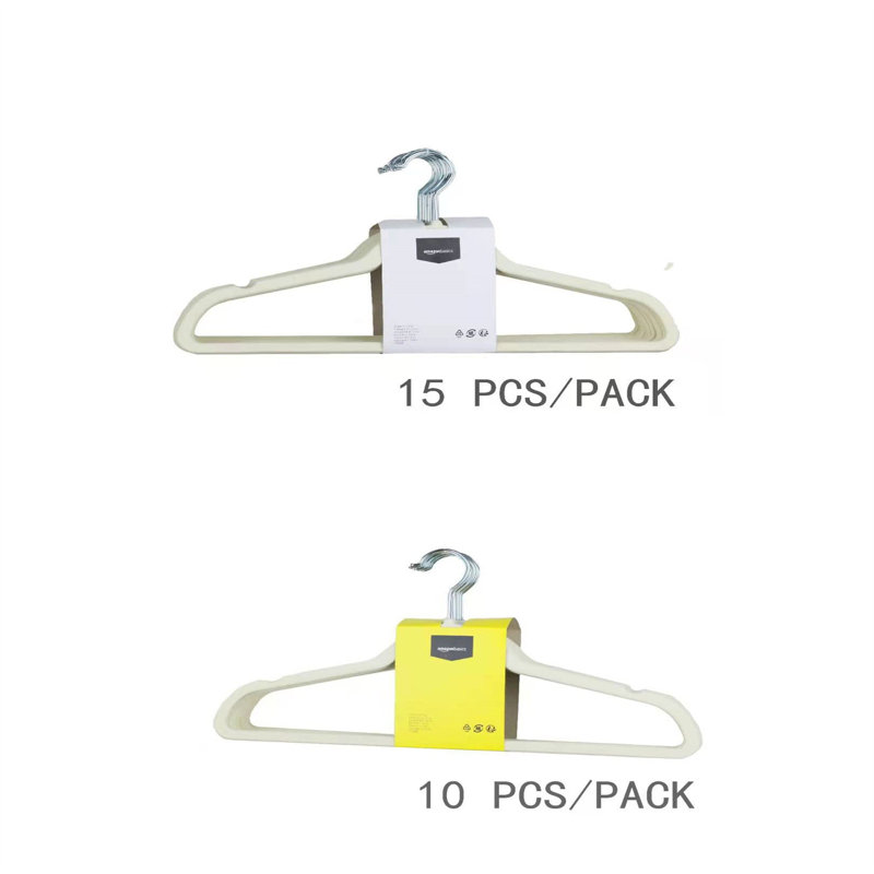 5 cintres pour accessoires antidérapants, Ivoire / Argenté, 100