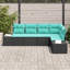 Ensemble de canapé de jardin avec coussin 5 pièces vidaXL