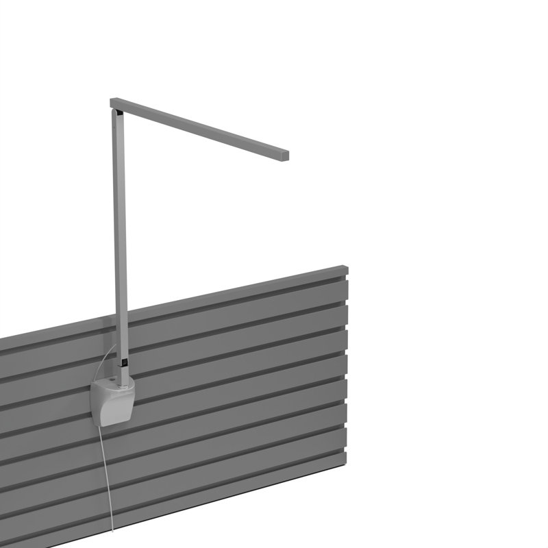 Lampe de bureau Z-Bar Solo Gen 4 avec fixation murale à lattes, 5000 K, Argent