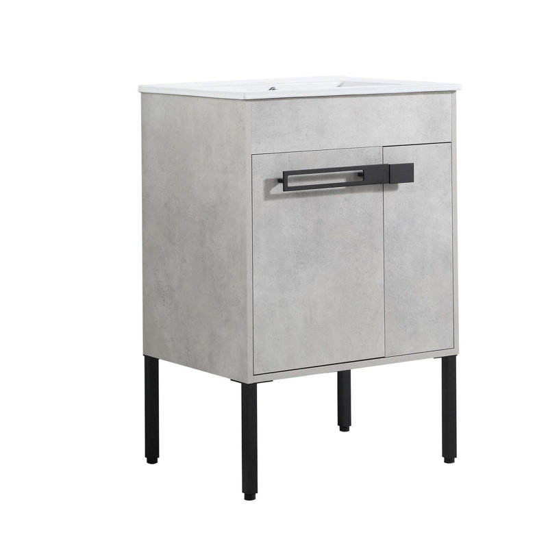 Meuble-lavabo autoportant ou flottant optionnel, Imitation chêne