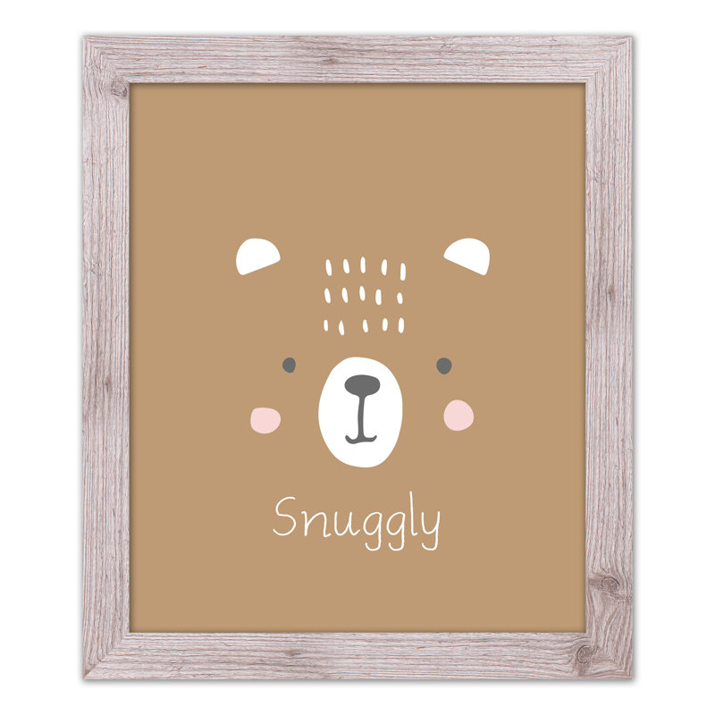 Art encadré Snuggly, H 24 po x l 20 po x P 0,75 po, Cadre blanc