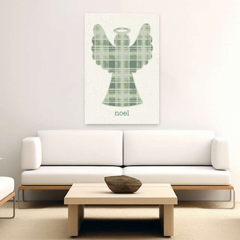 Ange de Noël écossais abstrait, art contemporain, H 60 po x l 40 po