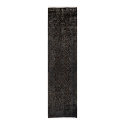 Osbaldo One-of-a-Kind 2' 7" X 10' 4" New Age Runner Wool Area Rug Gray