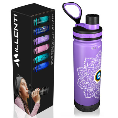 Millenti 26oz. Double Wall Insulated Stainless Steel Water Bottle