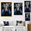 «Blue Celestial Goat Portrait» - art mural animal de chèvre-1547883536-1581663309