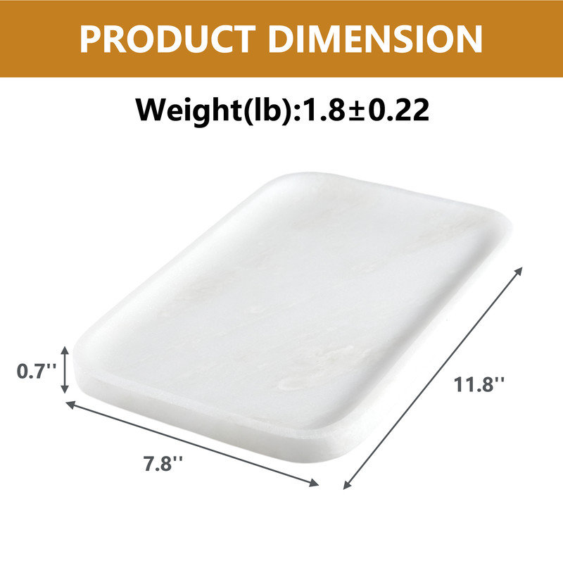Rectangle Natural Marble Tray,Namib Bianco