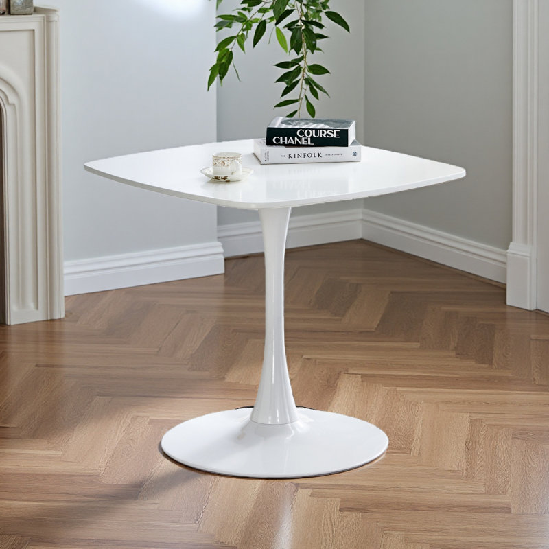 23.62 Inch Dining Table, Matte White
