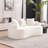 Boneless Curved Loveseat with 3 Pillows-324150830