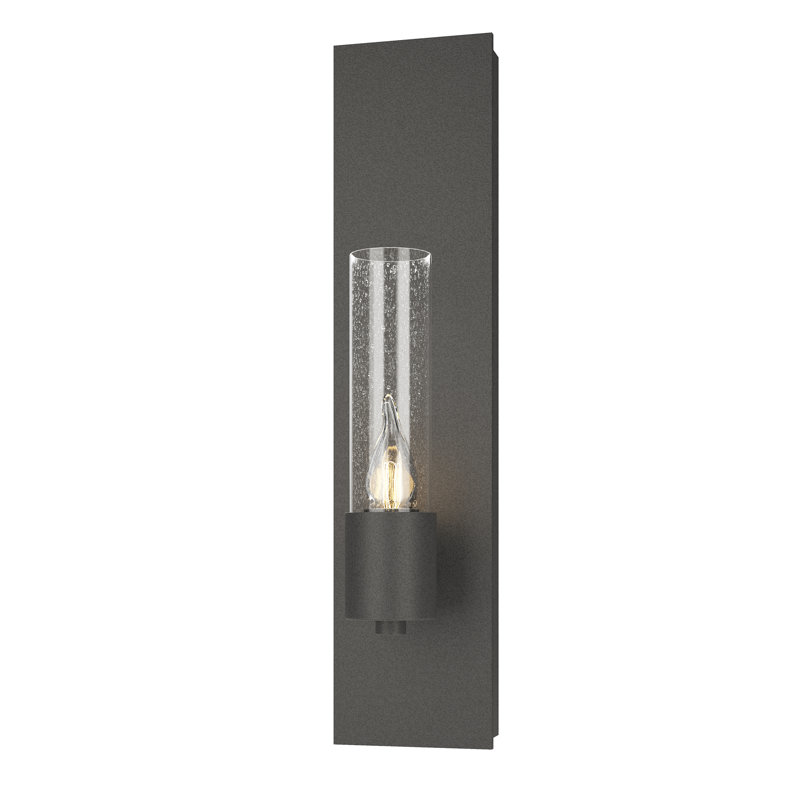 Pillar 1 - Light Armed Sconce, Natural Iron, Seeded Clear