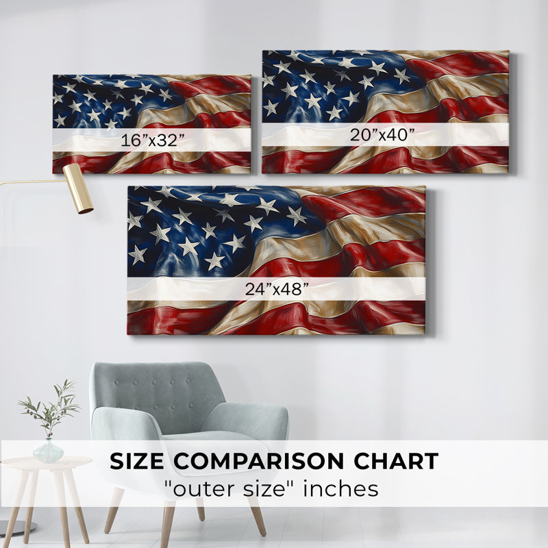 Americana Series-III - Toile tendue avec châssis - Prêt à accrocher, H 24 po x l 48 po