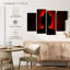 Red Glow Buddha Silhouette-108745387