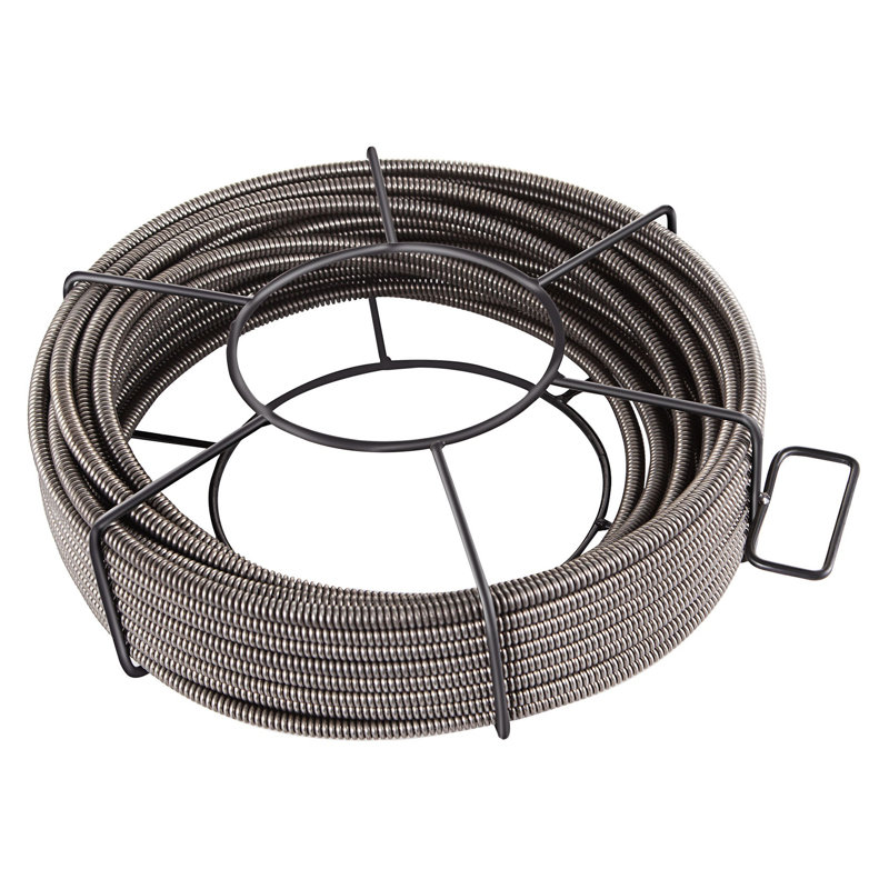 100 Ft x 1/2 Inch Professional Drain Cleaning Cable with Manganese Steel Core, Heavy-Duty Sewer Snake Auger Kit for Kitchen & Bathroom Pipes