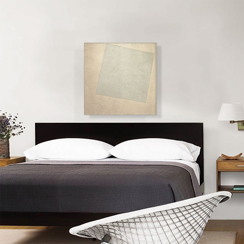Impression sur toile tendue, "Composition sur blanc" par Kazim Malevich, H 36 po x l 36 po x P 0,75 po