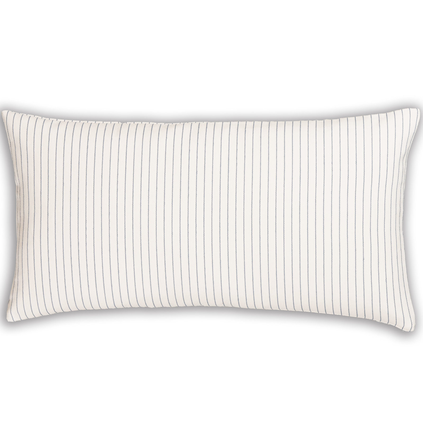 Hadwyn Cotton Throw Pillow, Chambray, Rectangle 12"H x 21"W, Feather