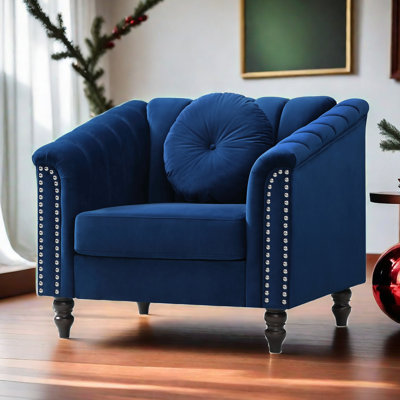 Mikole Velvet Chesterfield Chair