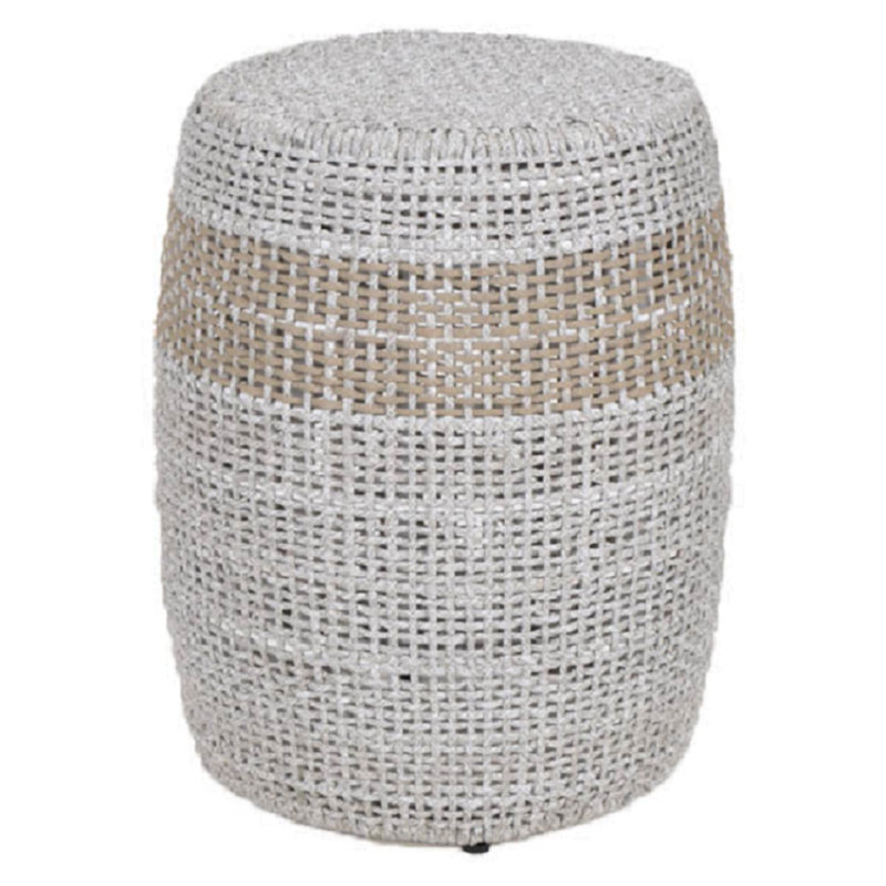 Krisily End Table, Taupe & White