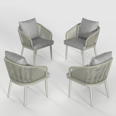 Outdoor Patio Dining Armchair with Cushion