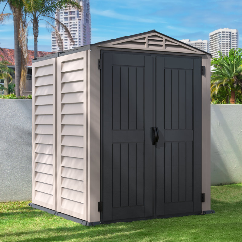 Yardmate Plus Plastic Traditional Storage Shed, 5ft. W x 5ft. D