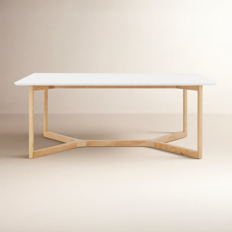 Gia Solid Wood Base Dining Table, 79.14" L x 42.92" W