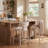 Upholstered Counter Stool with Metal Legs-120358059