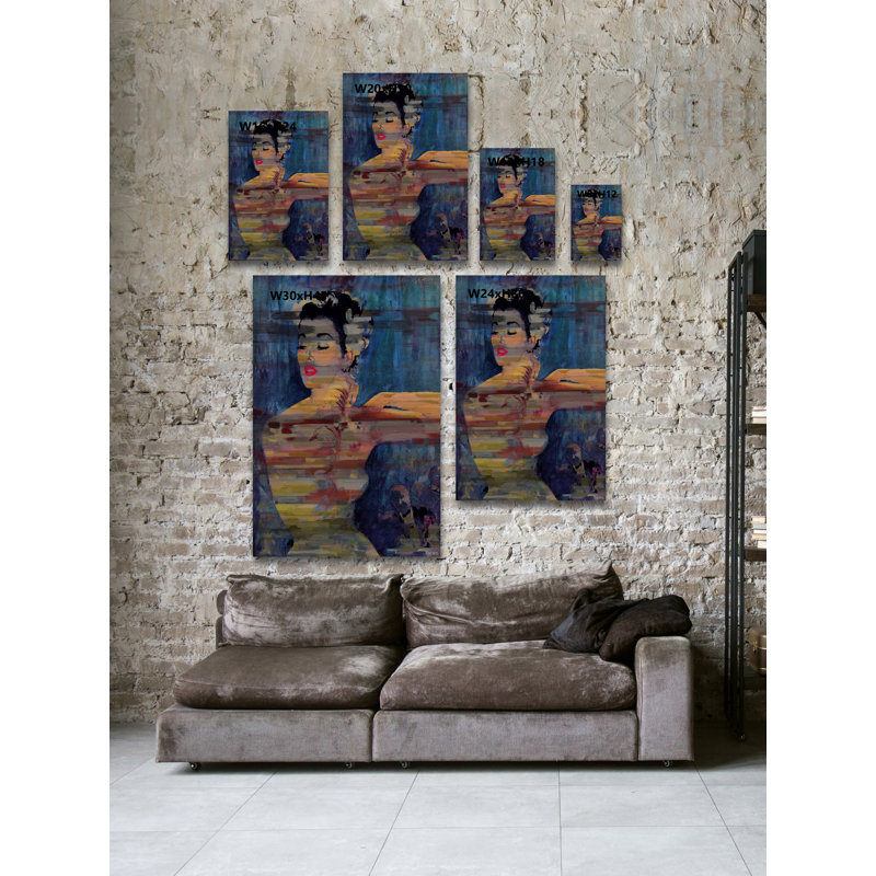 «Bright Red Lips» par Parvez Taj, reproduction sur toile, H 45 po x l 30 po