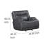 Fauteuil inclinable Tito, polyester gris, accoudoirs coussinés-109470186