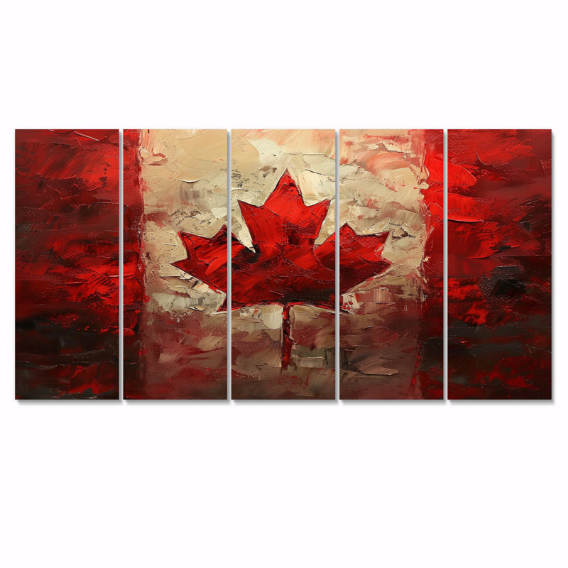 Drapeau du Canada I - ensemble de salon Wall Art, H 28 po x l 60 po