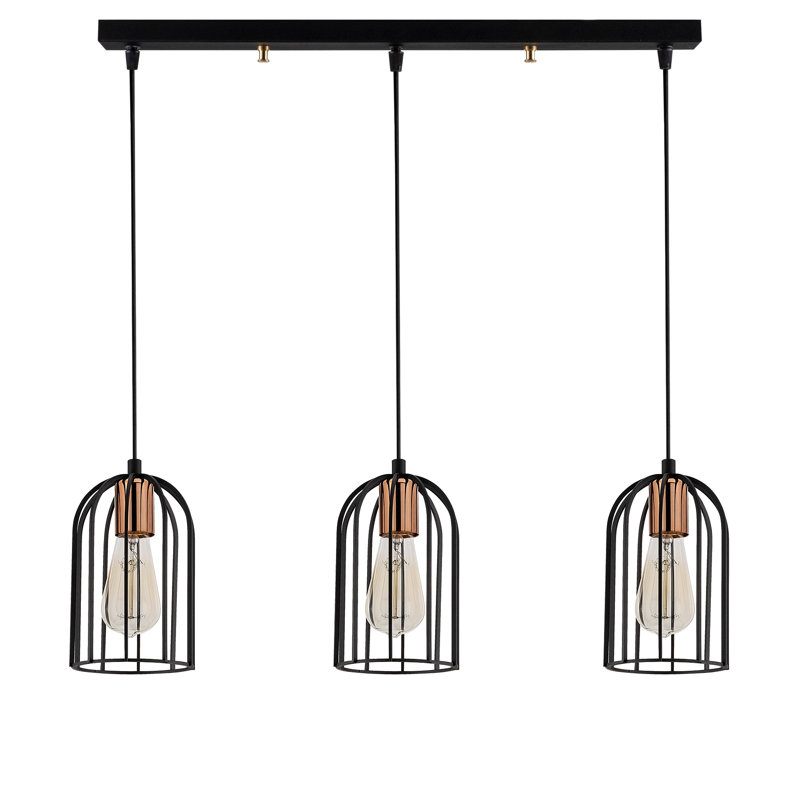 3 - Light Black Kitchen Island Pendant