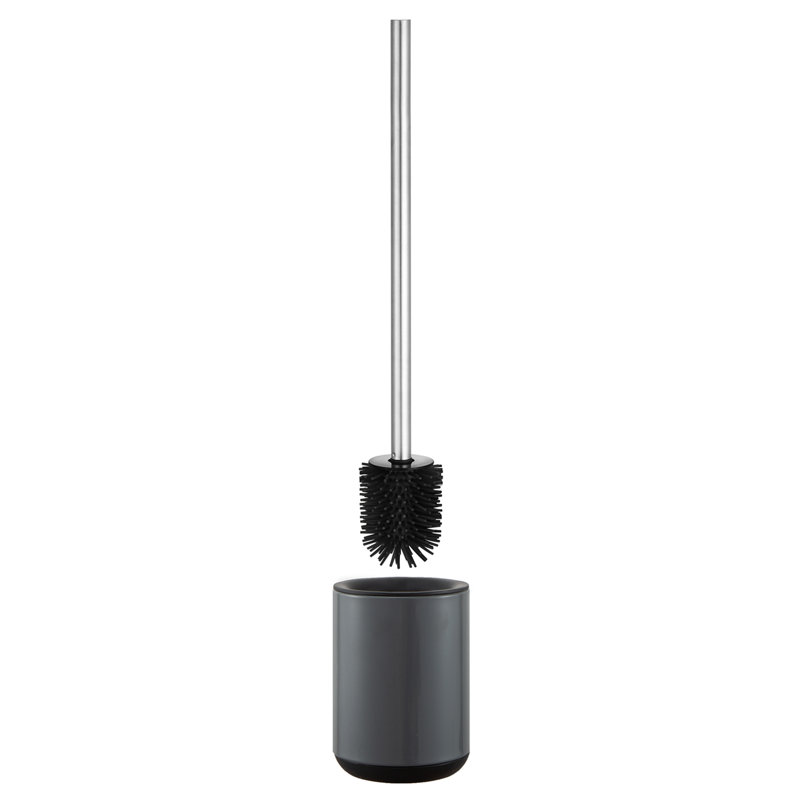 Rondo Free Standing Toilet Brush and Holder, Grey