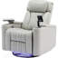 Fauteuil inclinable pivotant à 270 ° avec rangement pour bras cachés, bande lumineuse à DEL et accessoires multiples pour le cinéma maison-931083063