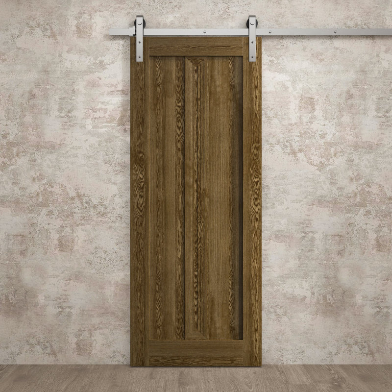 Porte de grange moderne | Ego 5006 | Ensemble de quincaillerie lourde Silver Rail Track | Portes intérieures solides