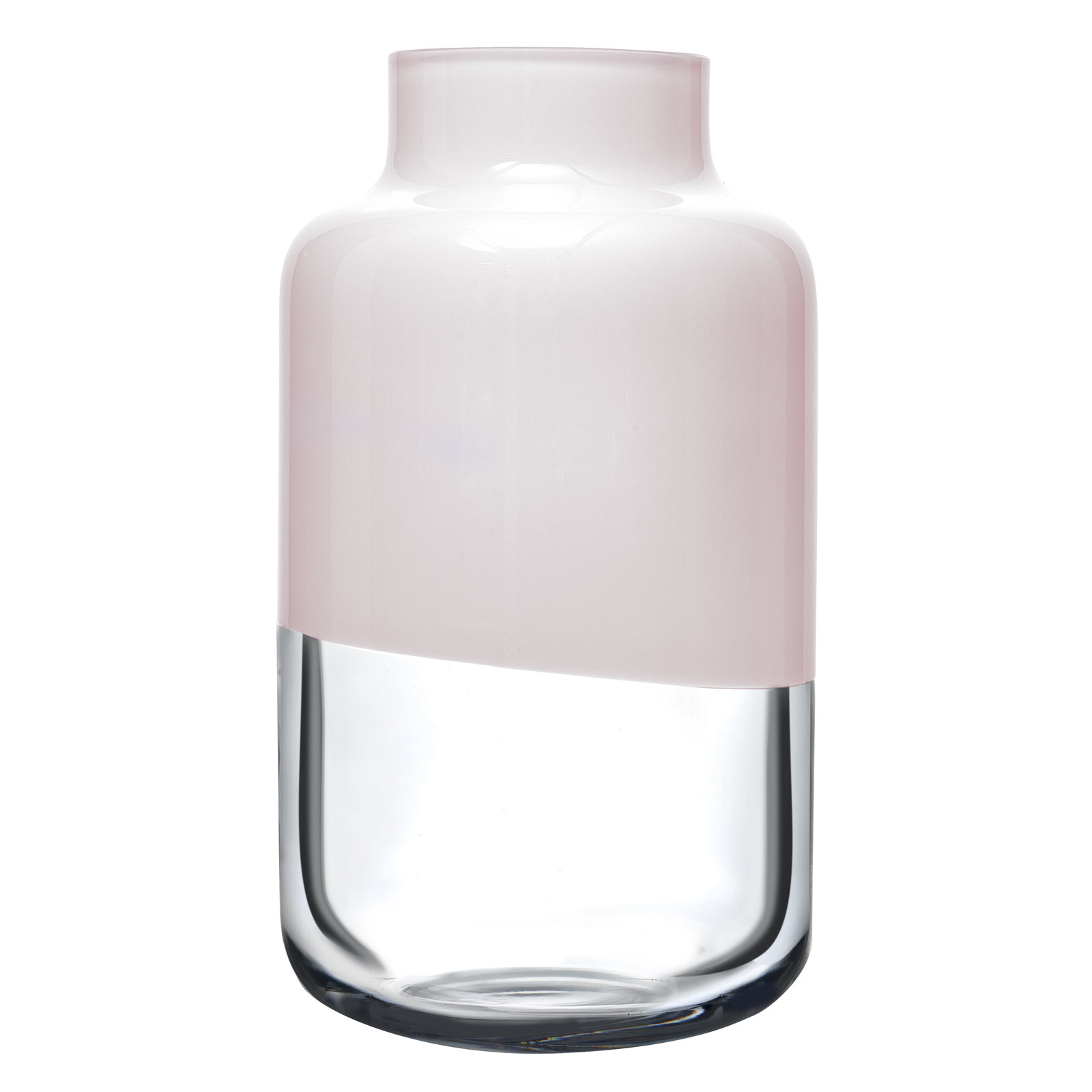 Magnolia Crystal Table Vase, Opal Pink, overall height- 12.5"